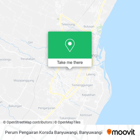 Perum Pengairan Korsda Banyuwangi map