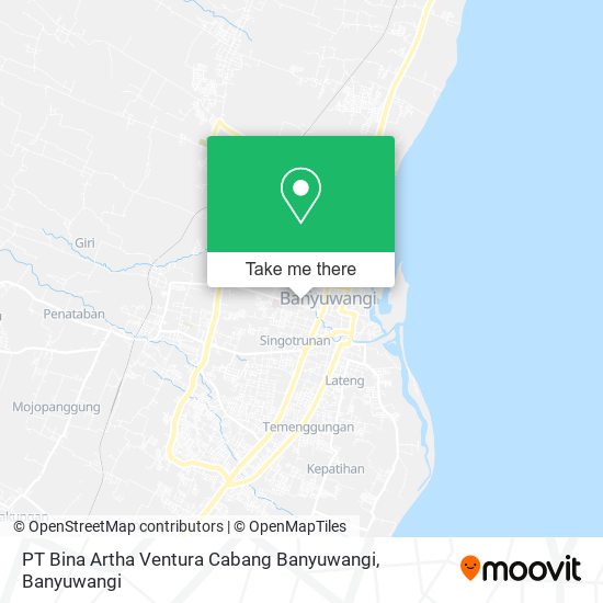 PT Bina Artha Ventura Cabang Banyuwangi map