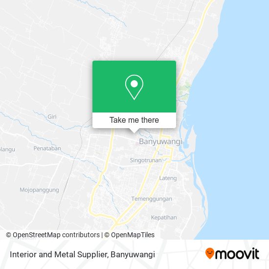 Interior and Metal Supplier map