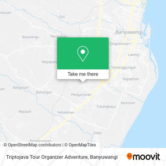 Triptojava Tour Organizer Adventure map