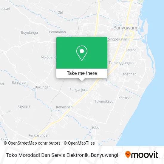 Toko Morodadi Dan Servis Elektronik map