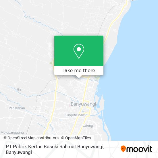 PT Pabrik Kertas Basuki Rahmat Banyuwangi map