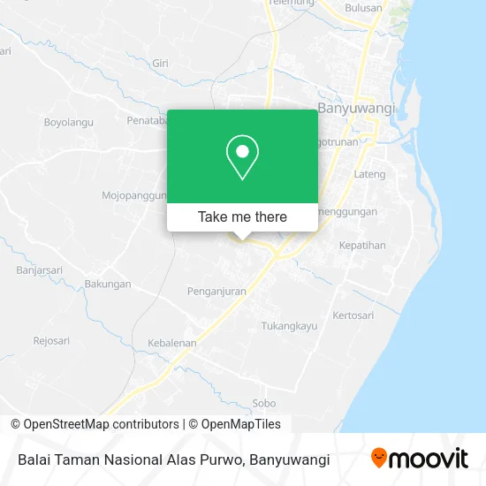 Balai Taman Nasional Alas Purwo map