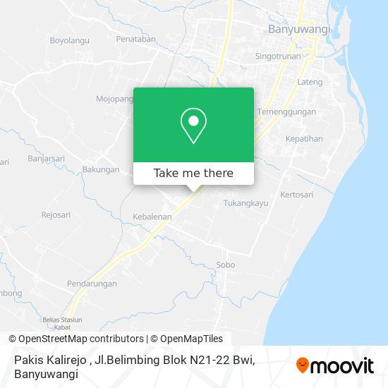 Pakis Kalirejo , Jl.Belimbing Blok N21-22 Bwi map