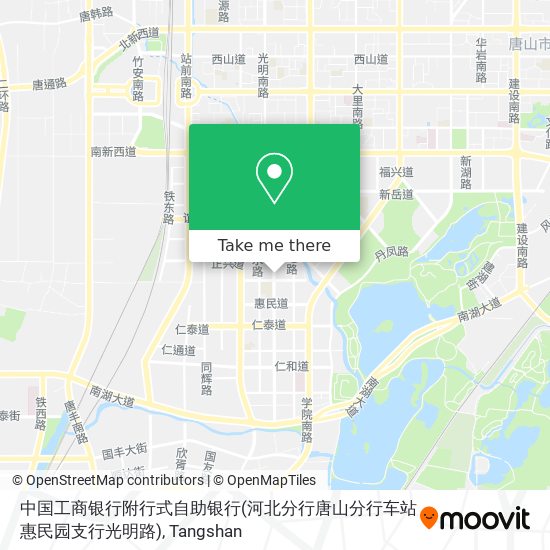 中国工商银行附行式自助银行(河北分行唐山分行车站惠民园支行光明路) map
