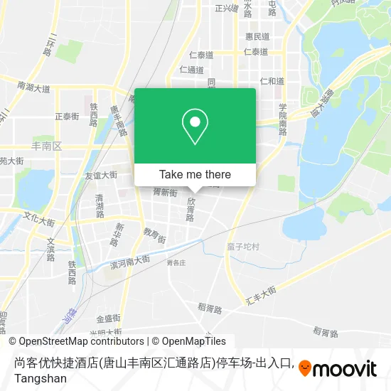 尚客优快捷酒店(唐山丰南区汇通路店)停车场-出入口 map