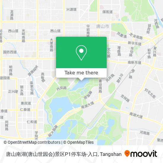 唐山南湖(唐山世园会)景区P1停车场-入口 map