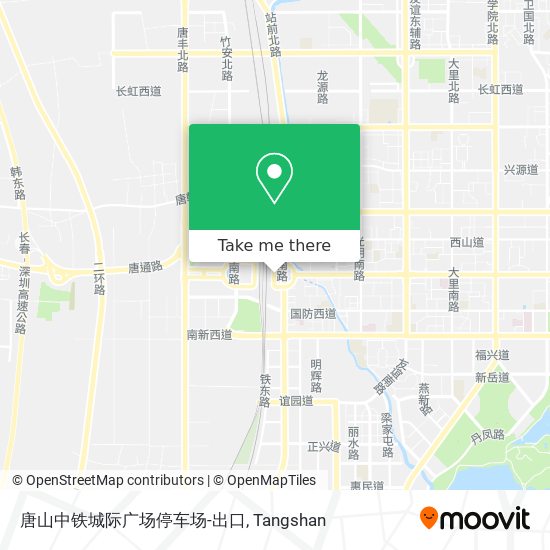 唐山中铁城际广场停车场-出口 map
