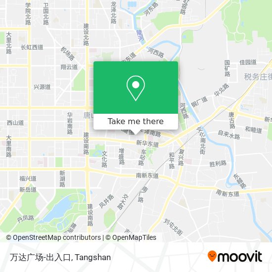 万达广场-出入口 map