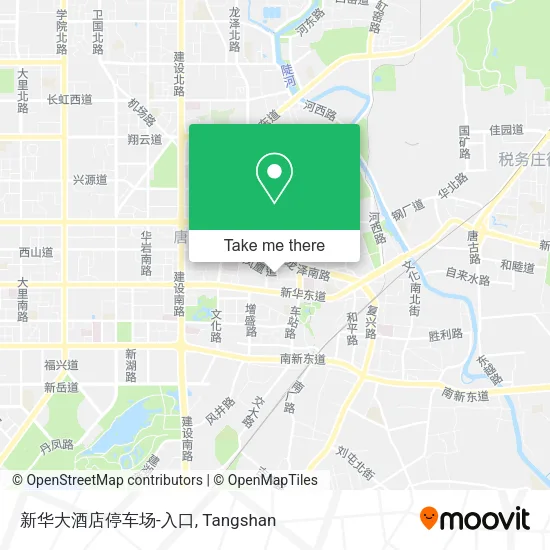 新华大酒店停车场-入口 map