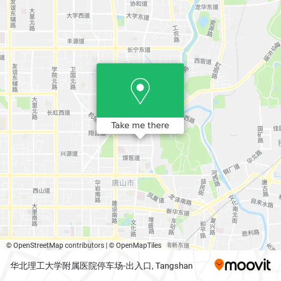 华北理工大学附属医院停车场-出入口 map