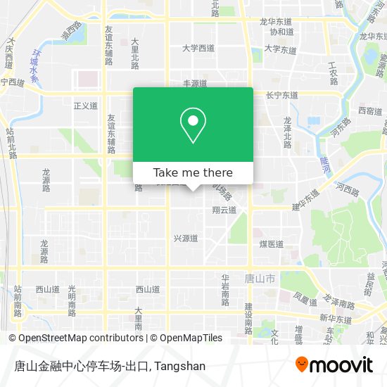 唐山金融中心停车场-出口 map