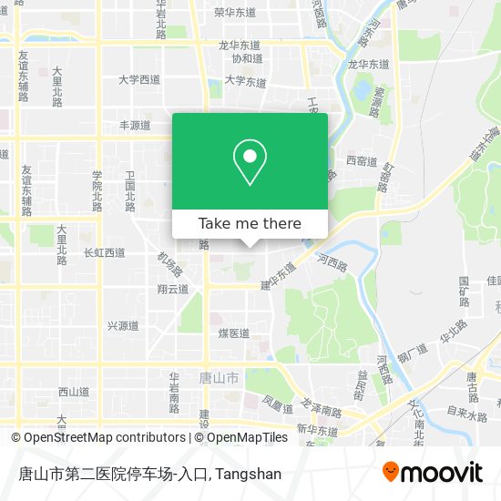 唐山市第二医院停车场-入口 map