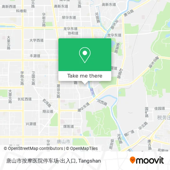 唐山市按摩医院停车场-出入口 map