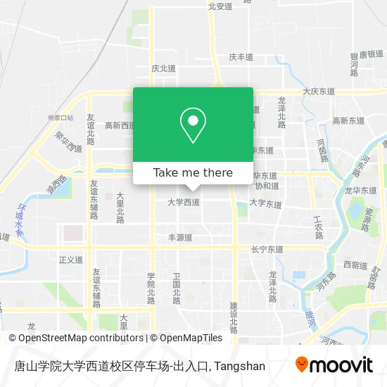 唐山学院大学西道校区停车场-出入口 map