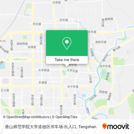 唐山师范学院大学道校区停车场-出入口 map