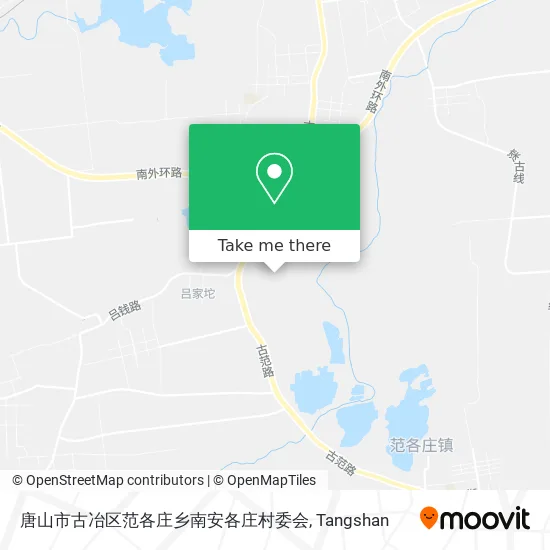 唐山市古冶区范各庄乡南安各庄村委会 map