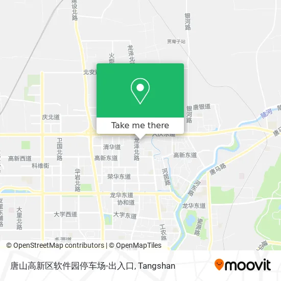 唐山高新区软件园停车场-出入口 map