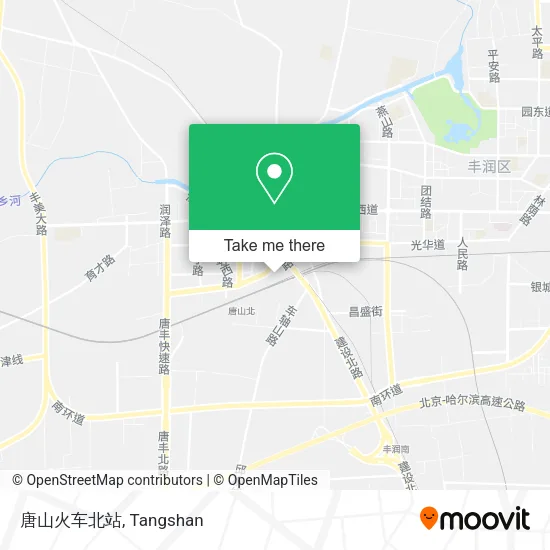 唐山火车北站 map