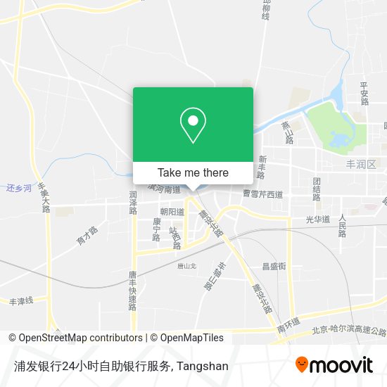 浦发银行24小时自助银行服务 map