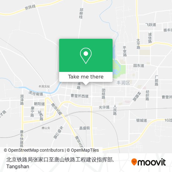 北京铁路局张家口至唐山铁路工程建设指挥部 map
