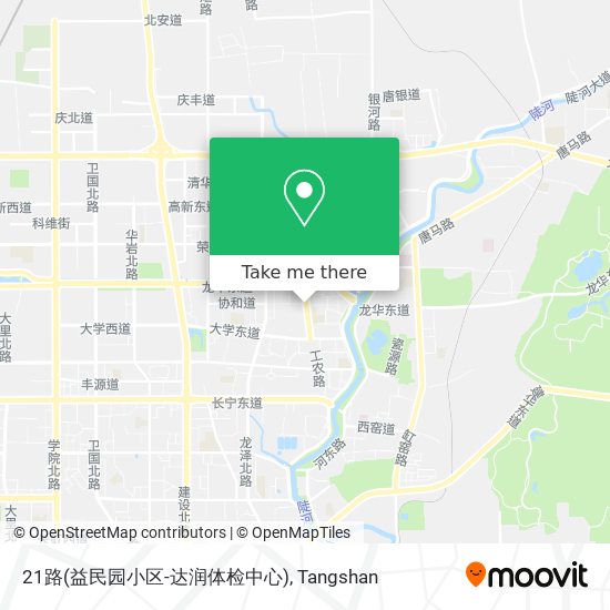 21路(益民园小区-达润体检中心) map