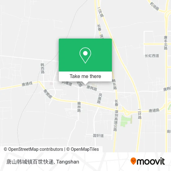 唐山韩城镇百世快递 map