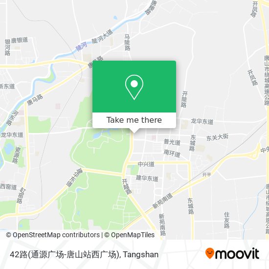 42路(通源广场-唐山站西广场) map