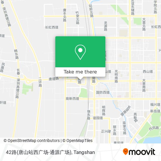 42路(唐山站西广场-通源广场) map