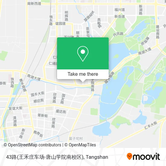 43路(王禾庄车场-唐山学院南校区) map