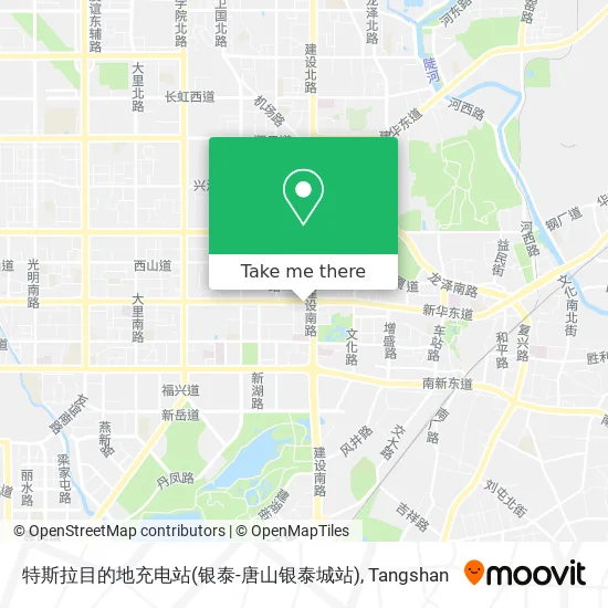 特斯拉目的地充电站(银泰-唐山银泰城站) map