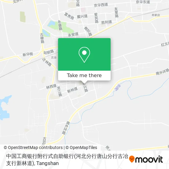 中国工商银行附行式自助银行(河北分行唐山分行古冶支行新林道) map