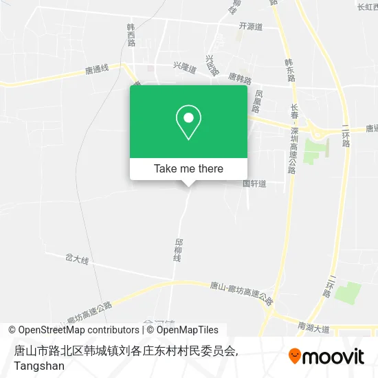 唐山市路北区韩城镇刘各庄东村村民委员会 map