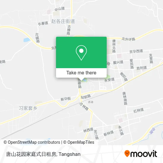 唐山花园家庭式日租房 map