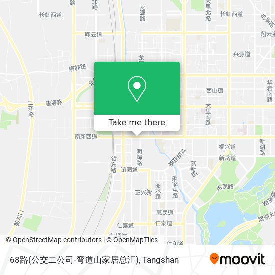 68路(公交二公司-弯道山家居总汇) map