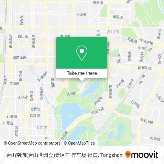 唐山南湖(唐山世园会)景区P1停车场-出口 map