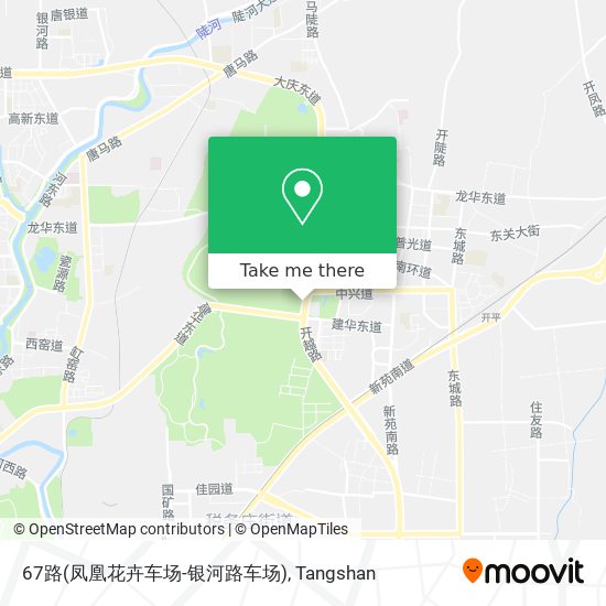 67路(凤凰花卉车场-银河路车场) map