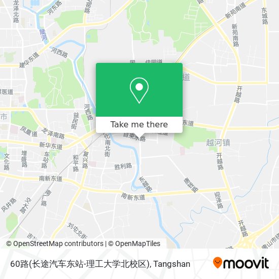 60路(长途汽车东站-理工大学北校区) map