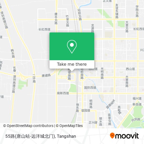 55路(唐山站-远洋城北门) map