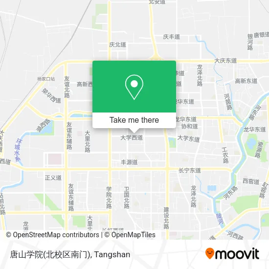唐山学院(北校区南门) map