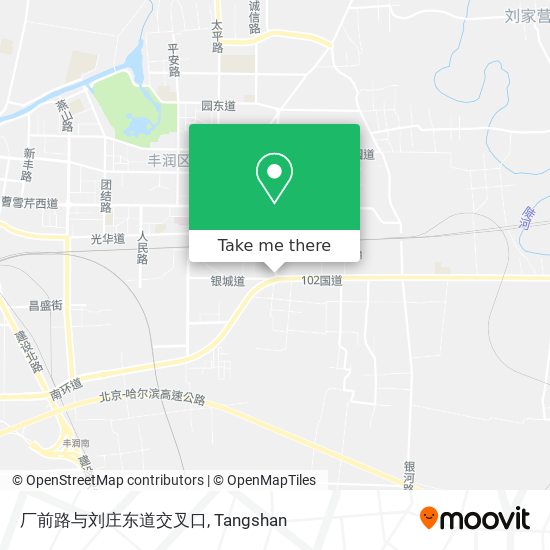 厂前路与刘庄东道交叉口 map