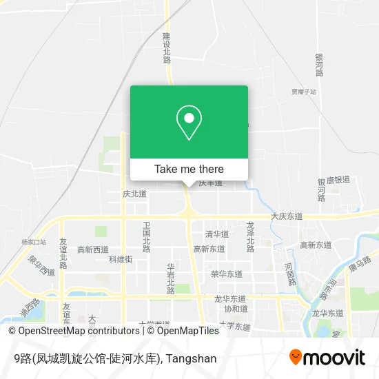 9路(凤城凯旋公馆-陡河水库) map