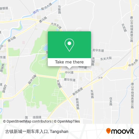 古镇新城一期车库入口 map