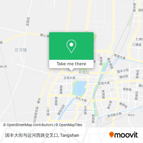 国丰大街与运河西路交叉口 map