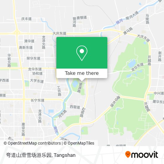 弯道山滑雪场游乐园 map