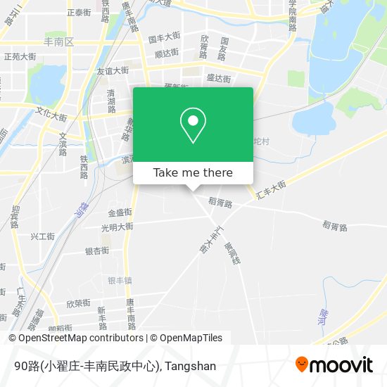 90路(小翟庄-丰南民政中心) map