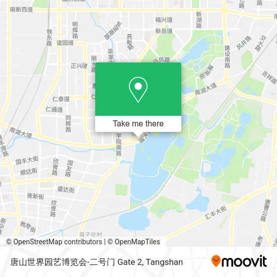 唐山世界园艺博览会-二号门 Gate 2 map