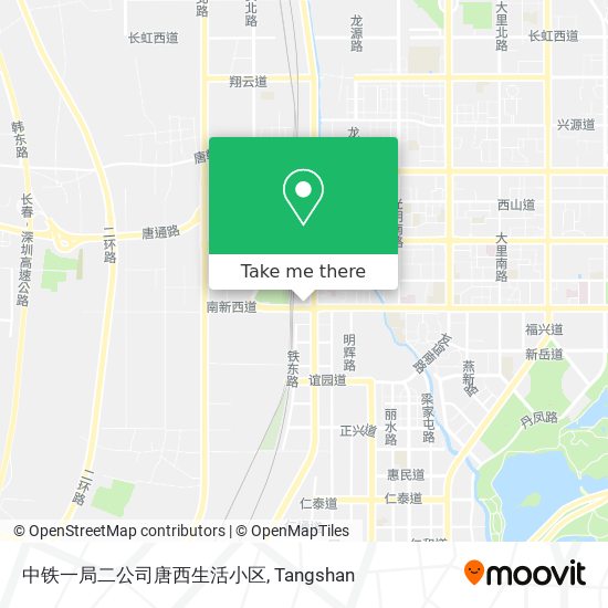 中铁一局二公司唐西生活小区 map