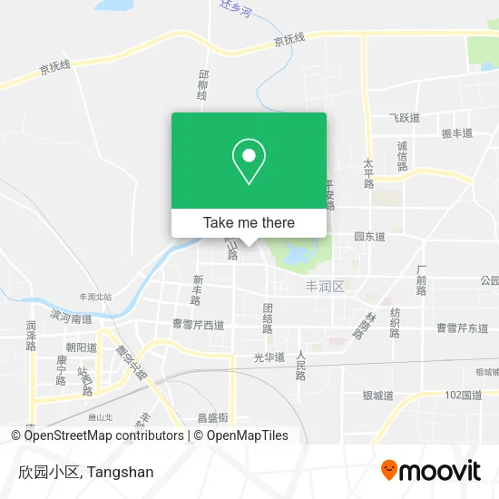 欣园小区 map
