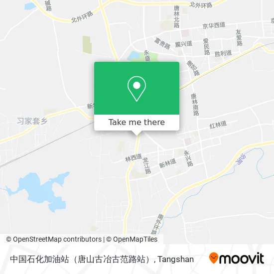 中国石化加油站（唐山古冶古范路站） map